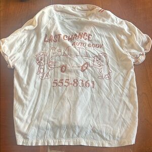 UO Last Chance Auto Body Button Pink Short Top Sz small